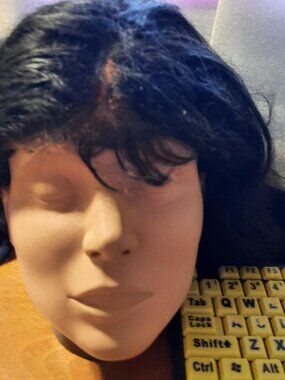 NEW ! Women 24 Inch Long Hair Curly Q Wig Black